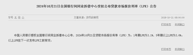 10月一年期、五年期LPR均下调25基点
