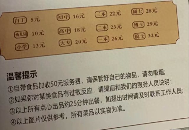 “白丁”5元“院士”32元 广东湛江一茶餐厅用学历标记价格引争议 涉事店家：菜单已更换