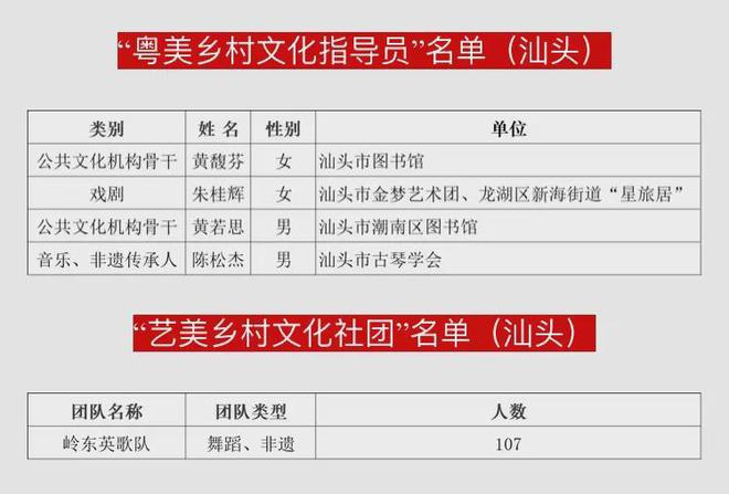 4+1！汕头这些个人和团体上榜省级名单