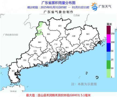 1月31日到2月1日广东大部气温回升-梵星网